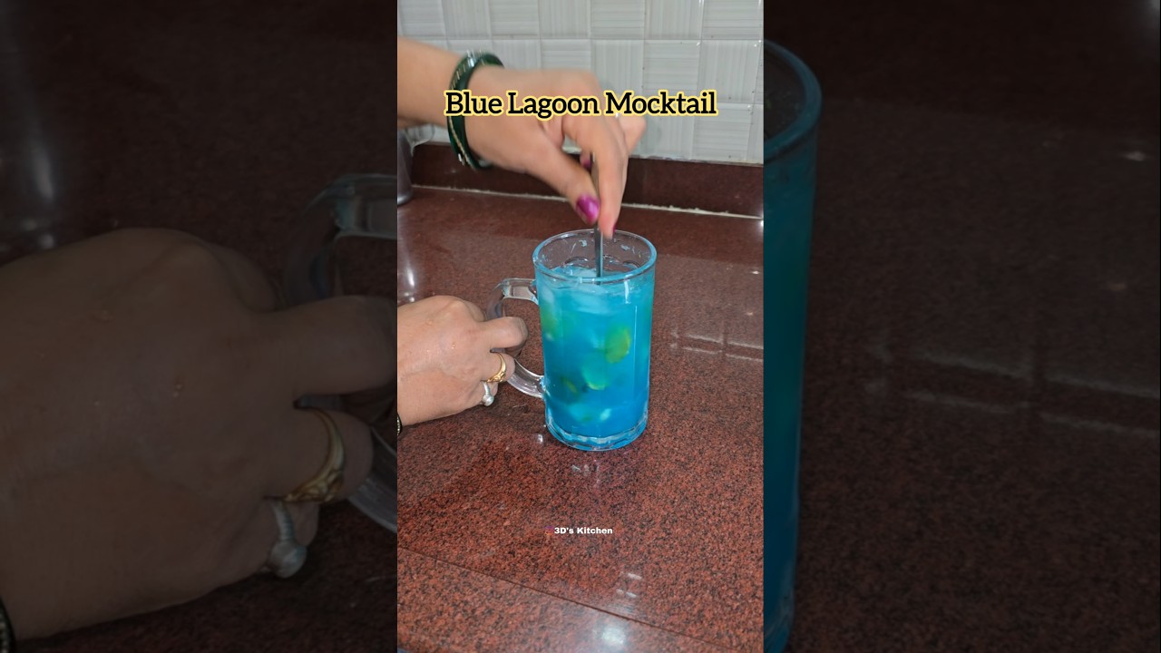 Blue Lagoon mocktail | Mojito | 3D'S Kitchen | Onkar Dapake 