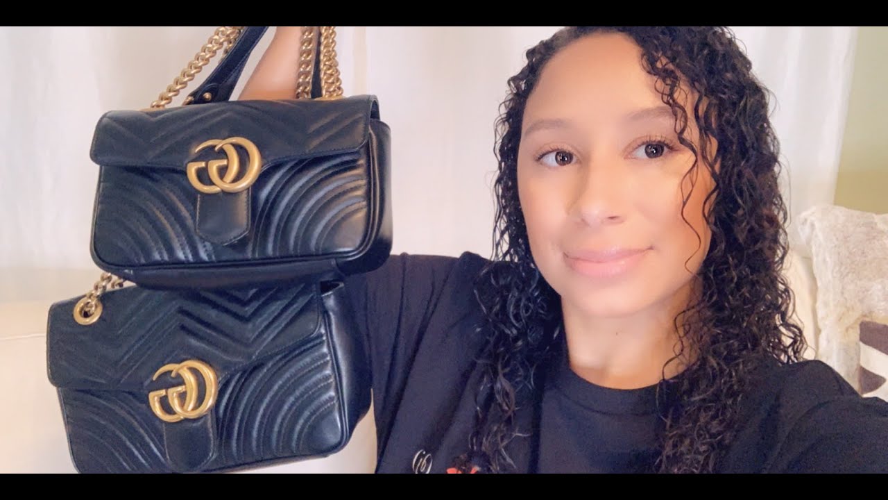 Gucci marmont size comparison mini marmont handbag vs small vs