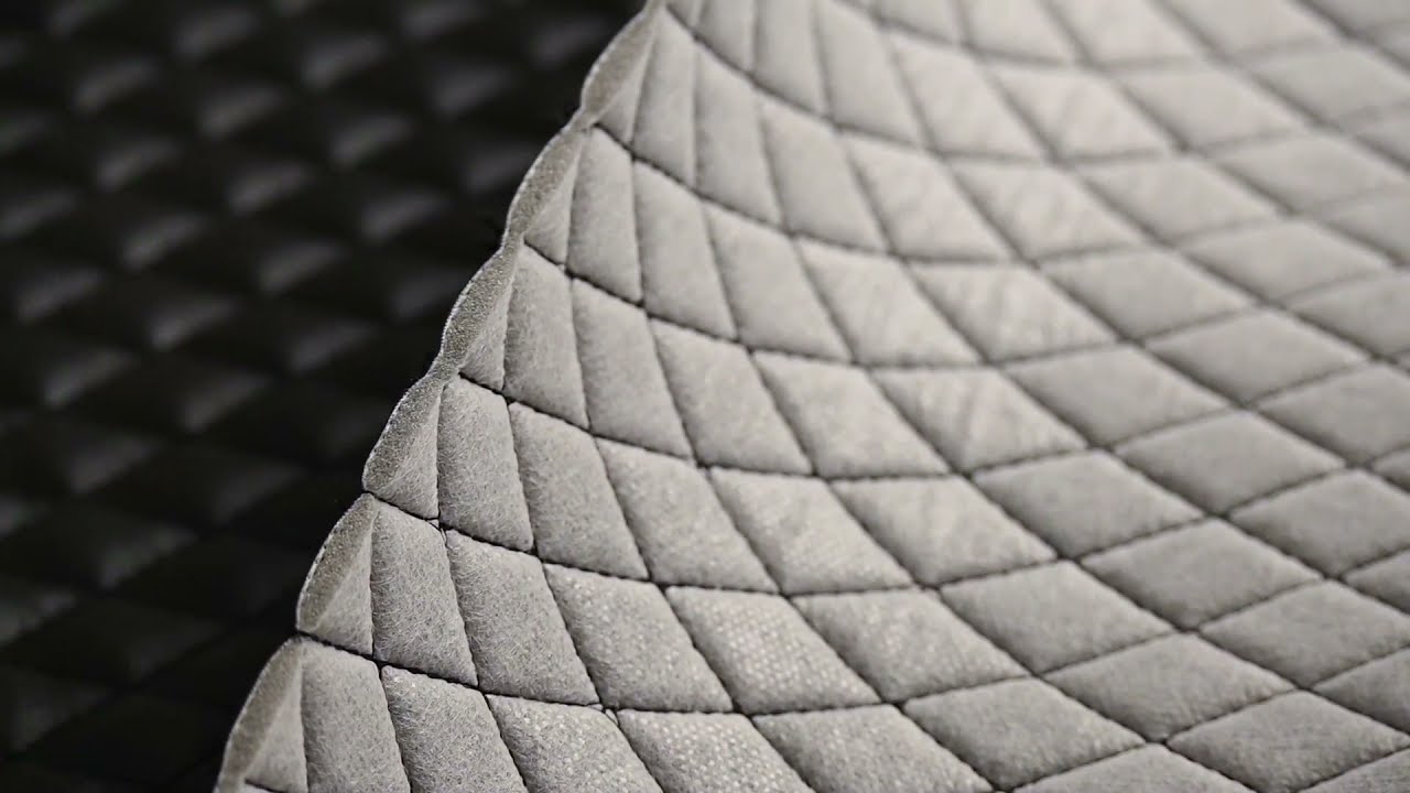 Kunstleder Lederimitat Steppstoff Steppung Rauten schwarz 1,4m Breite