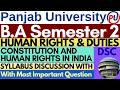 Constitution and Human Rights | BA Sem 2 Human Rights | Human Rights BA Sem 2 |Human Rights Syllabus