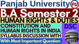 Constitution and Human Rights | BA Sem 2 Human Rights | Human Rights BA Sem 2 |Human Rights Syllabus