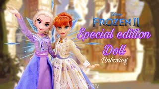 Frozen II Elsa and Anna Special Edition doll Unboxing