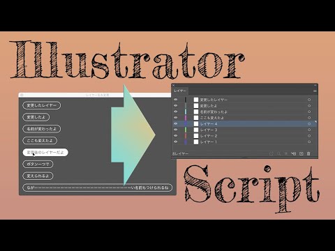 【Illustrator Script】アクティブレイヤーを特定の名前に変更するパレット