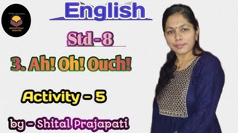 English || std - 8 || sem - 2 || Unit - 3 || Activity - 5 ||  @Shital Prajapati channel