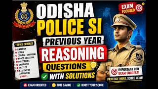 ODISHA POLICE SI Previous year Reasoning questions with solutions🖊️