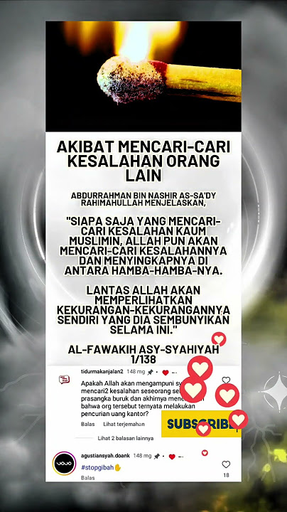 Akibat Mencari-Cari Kesalahan orang Lain #quotes #islamicreminder #motivasi