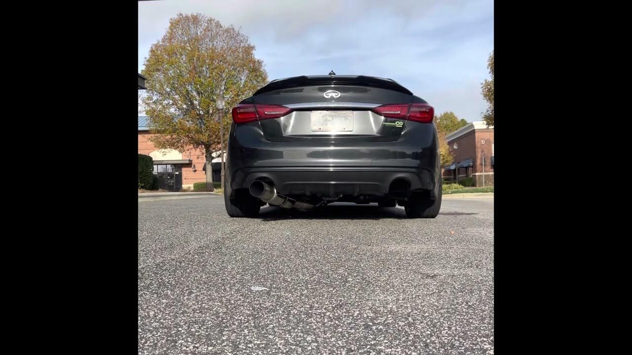 Tuned Q50 with Tomei Exhaust/ AMS downpipes. (4 Door Nissan Z ) - YouTube