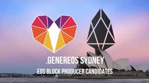 GenerEOS EOS Sydney Block Producing Candidates - Team Introduction Video - EP 16