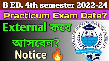 B.ed 4th semester Practicum exam Date published||B.ed 4th Sem 22-24 practicum exam|Bed 22-24||BSAEU