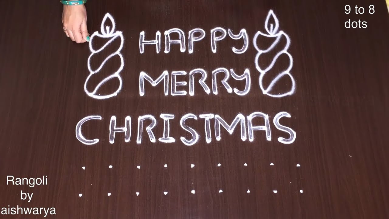 Happy Merry Christmas Muggulu Designs