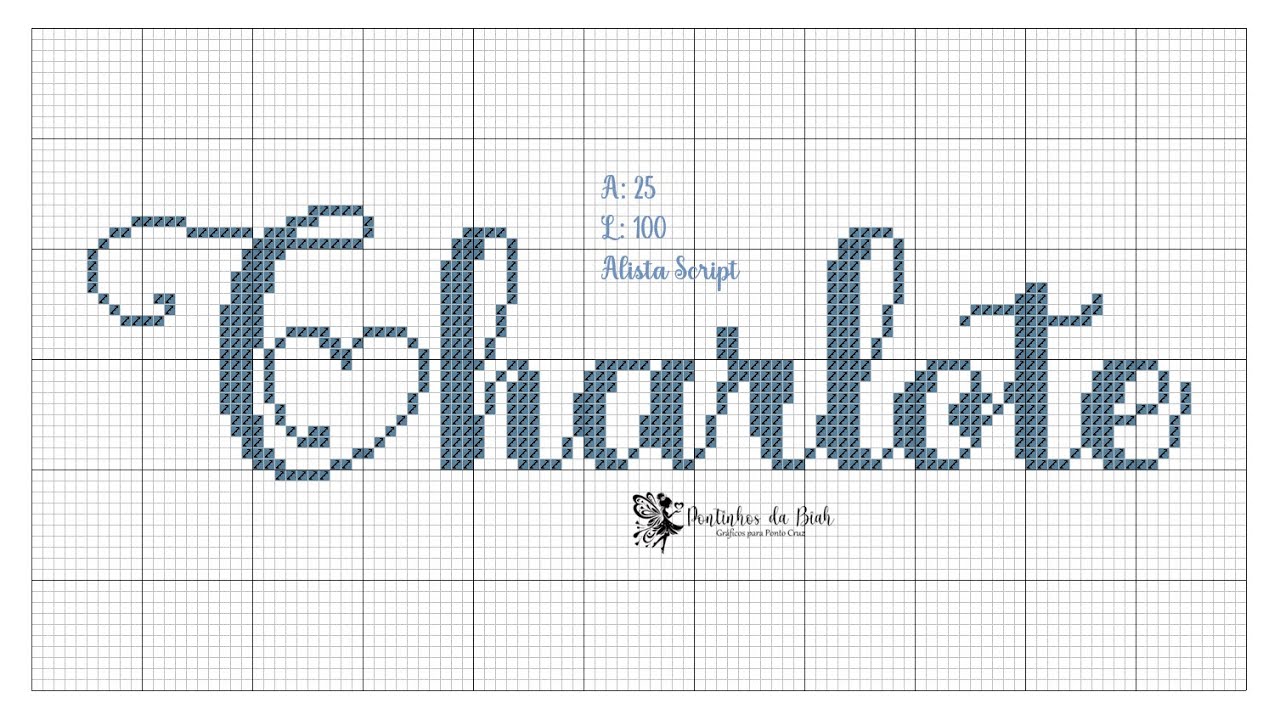 NOMES FEMININOS 1 ponto cruz (fonte Alista Script)
