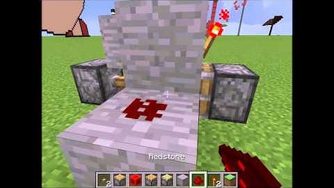 Minecraft: Redstone Tutorial: Button as Lever