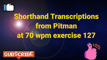 Shorthand Pitman Dictation exercise 127  by Aakriti Sharma