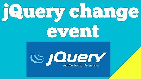 jQuery change event