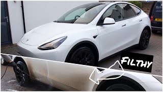 FILTHY Tesla Model Y -  Wash & Protect ASMR