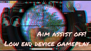 Aim Assist Off | Low End Device Gameplay | PUBG Mobile Montage