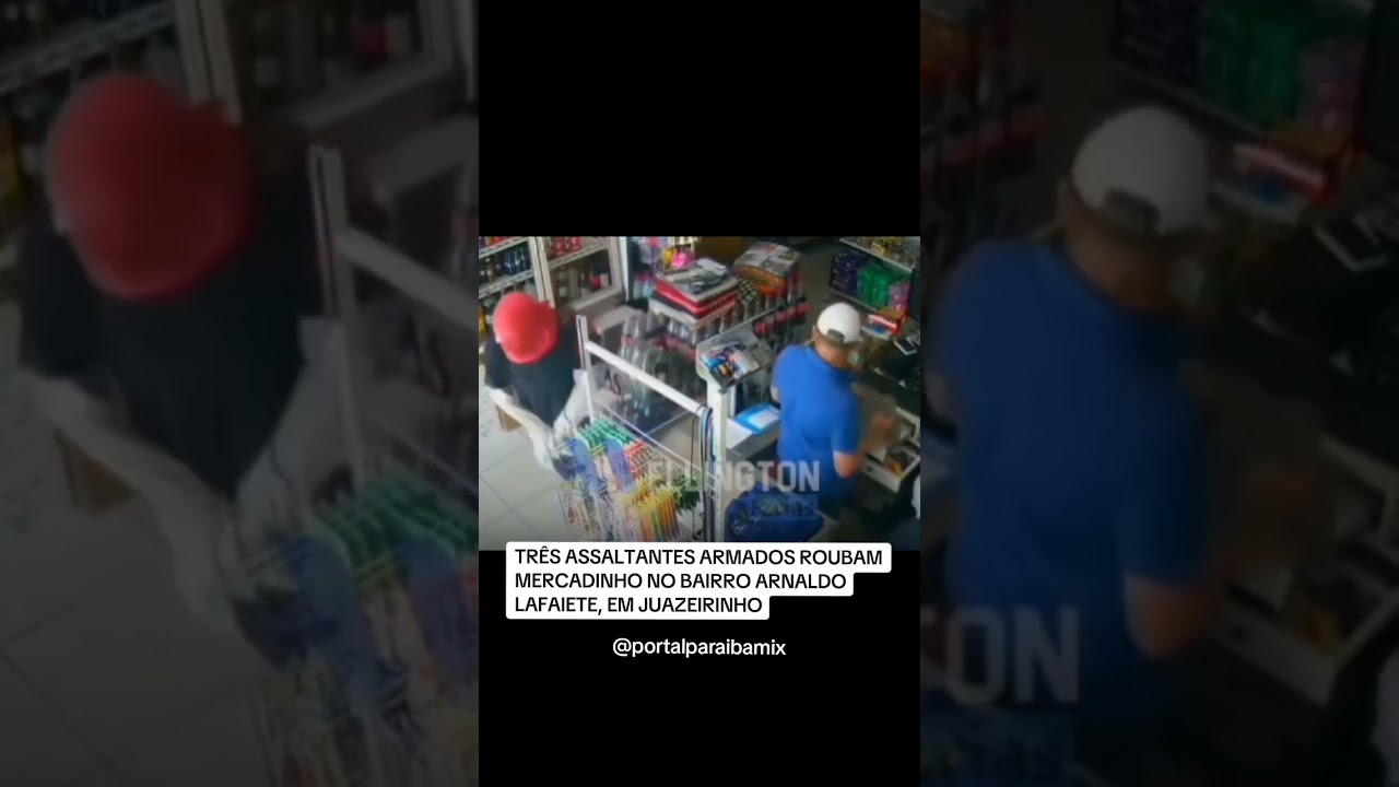 TRÊS ASSALTANTES ARMADOS ROUBAM MERCADINHO NO BAIRRO ARNALDO LAFAIETE, EM JUAZEIRINHO