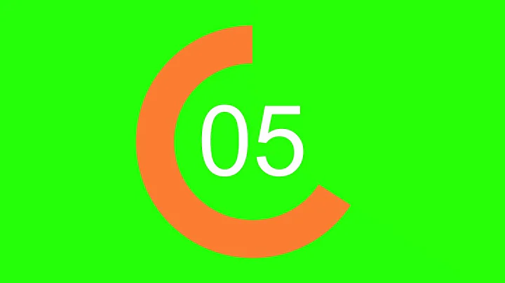 5 second, 10 & 15 sec Count Down circular timer green screen FREE