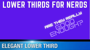 Testing the Free Animated Lower Third  Dockable Plugin for OBS