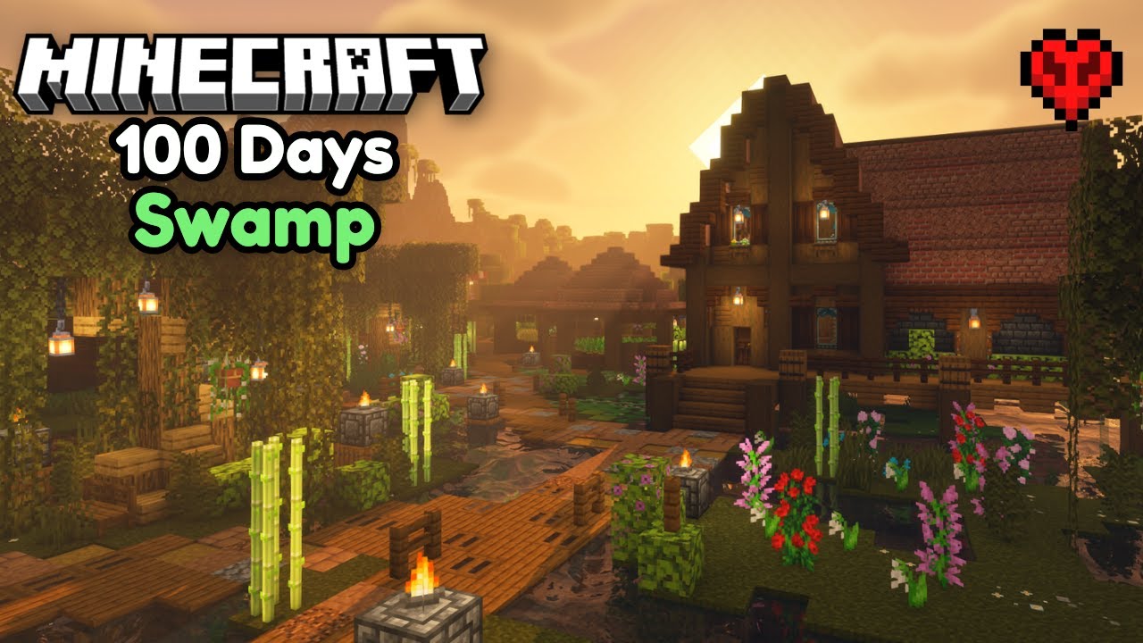 I Spent 100 Days Transforming a Swamp in Minecraft Hardcore - YouTube