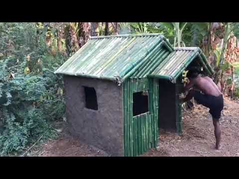 Video Anh dân tộc làm nhà bằng tre trong rừng - youtube