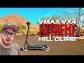 Single motor scooter on a 23% GRADE!? VMAX VX4 LT EXTREME Hill Climb Test