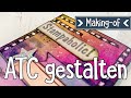 ATC gestalten mit Gelli Plate, Stempeln und Distress Inks | ATC-Tausch | DEUTSCH