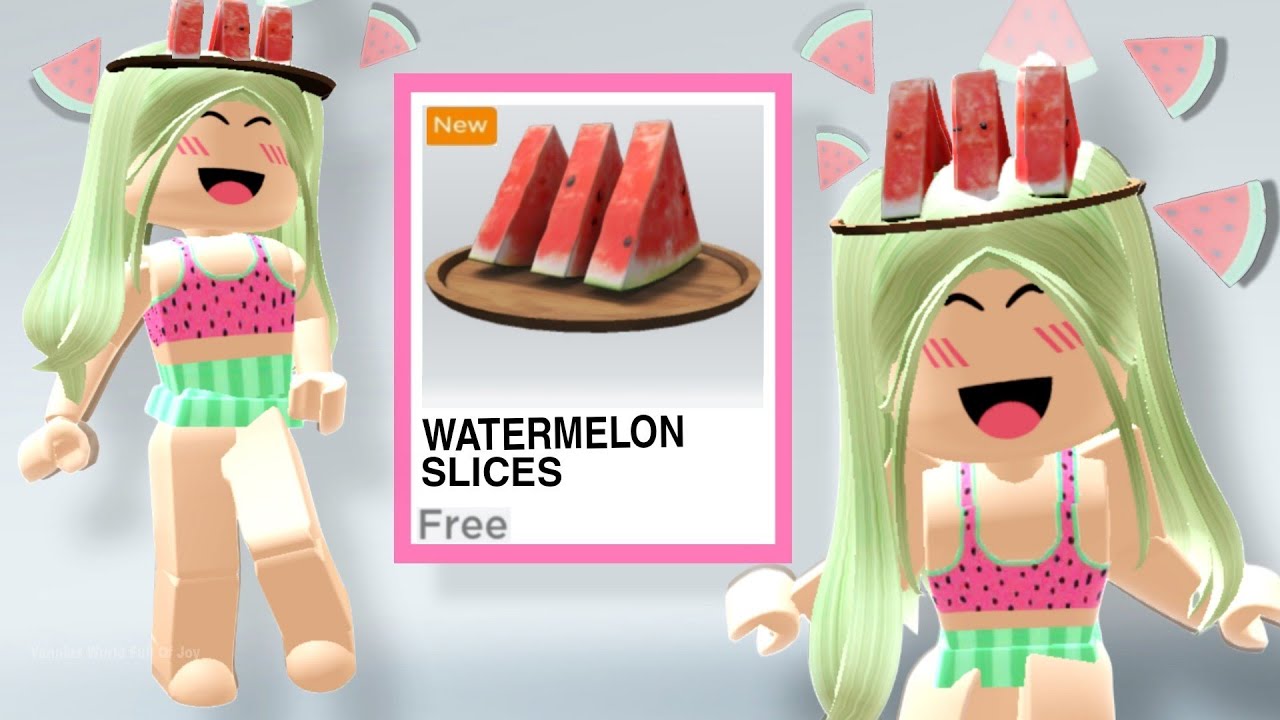 FREE WATERMELON SLICES HAT WITH *PARTICLE EFFECTS* ON ROBLOX 🍉🤩 - YouTube