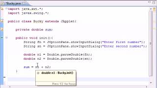 Celebrity Intermediate Java Tutorial - 22 -  init for Applets Wealth