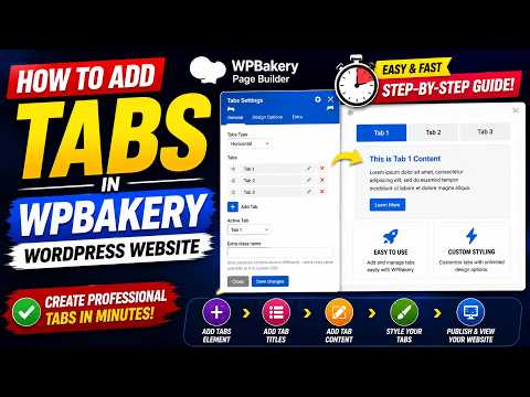 How to add tabs in wpbakery wordpress website