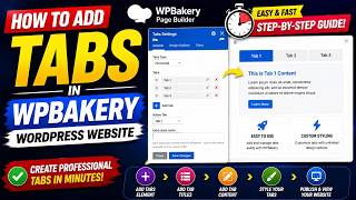 How to add tabs in wpbakery wordpress website