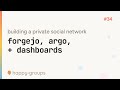 #34 forgejo, argo, and health dashboards — building a private social network