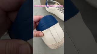 G-olden Goose SSENSE Exclusive White and Blue Glitter Superstar Sneakers