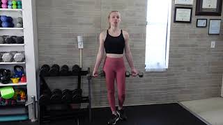 Eccentric-accentuated dumbbell curl