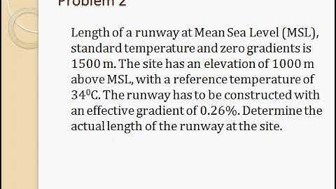CE 308 TE 1 MODULE 6 CORRECTIONS TO BASIC RUNWAY LENGTH PROBLEMS