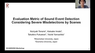 DCASE 2020 Workshop, ID 17, Noriyuki Tonami et al.