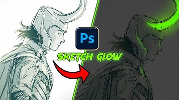 Loki Sketch Glow Effect In Photoshop | Step by Step tutorial (Easy) | Techy Designers