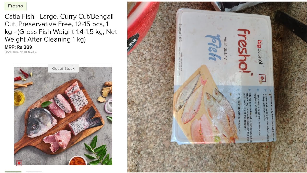 Fresho BigBasket Review Fresho Catla Fish Review Fresho Fish