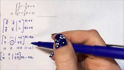 Solving with Gauss Jordan Elimination