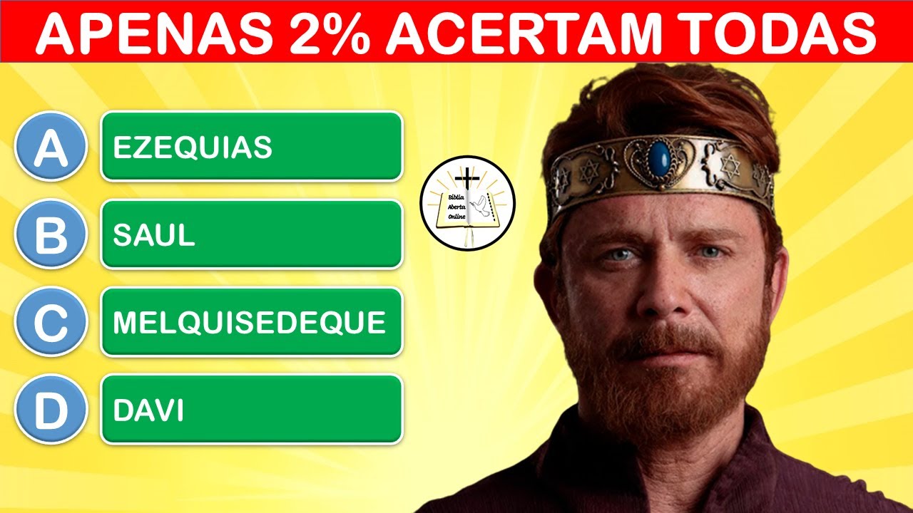 20 PERGUNTAS BÍBLICAS DE NÍVEL DIFÍCIL - QUIZ BÍBLICO
