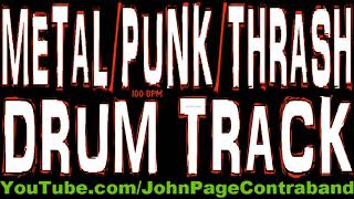 Video thumbnail of "Metal Punk or Thrash Drum Track 100 bpm"
