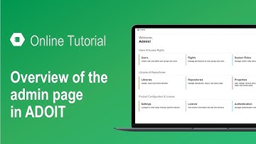 Overview of the admin page in ADOIT