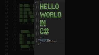 Hello World in C# #Shorts