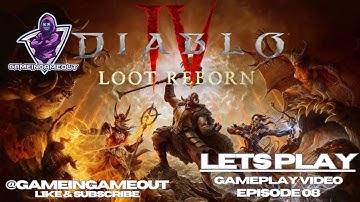 Lets play Diablo IV - Season 4 (Season of Loot) - Level 84 to 87, Helltide Farming + Side Quests