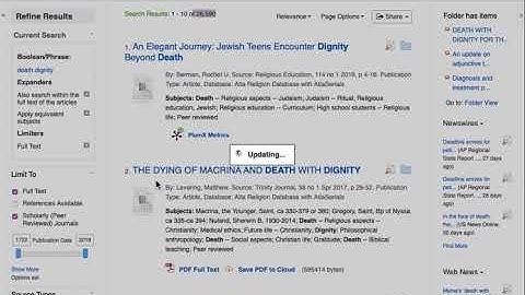 Folders and Log Ins on EBSCOHost