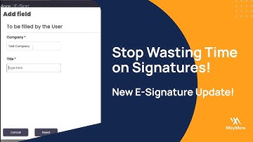 Update E-Signature Fields in Seconds ⚡ WayMore Tutorial