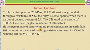 power system protection lecture 6 part 2 tutorial