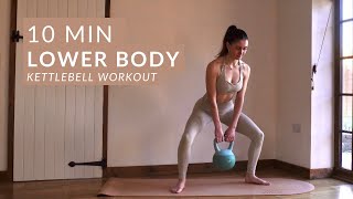 10 MIN LOWER BODY KETTLEBELL WORKOUT | at home strength training workout to grow glutes &  tone legs