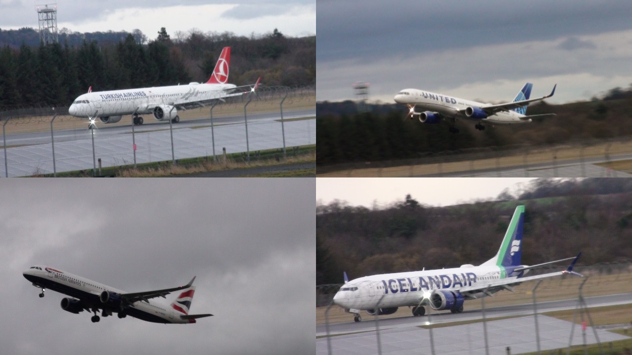 Planes at Edinburgh Airport, 08/02/26