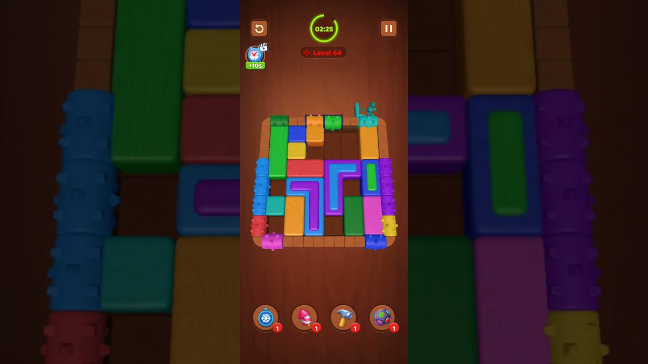 Wood Block Jam - LEVELS 61-65 